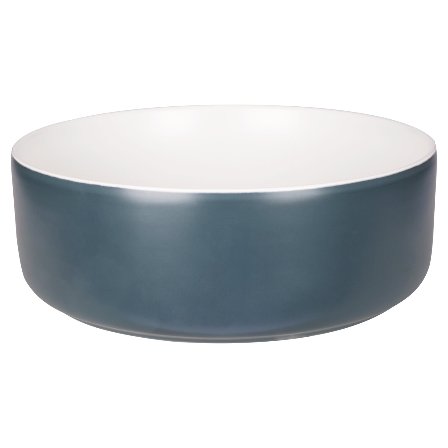 Opbouw waskom Differnz Mira rond 36cm keramiek blauw en wit