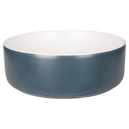 Opbouw waskom Differnz Mira rond 36cm keramiek blauw en wit