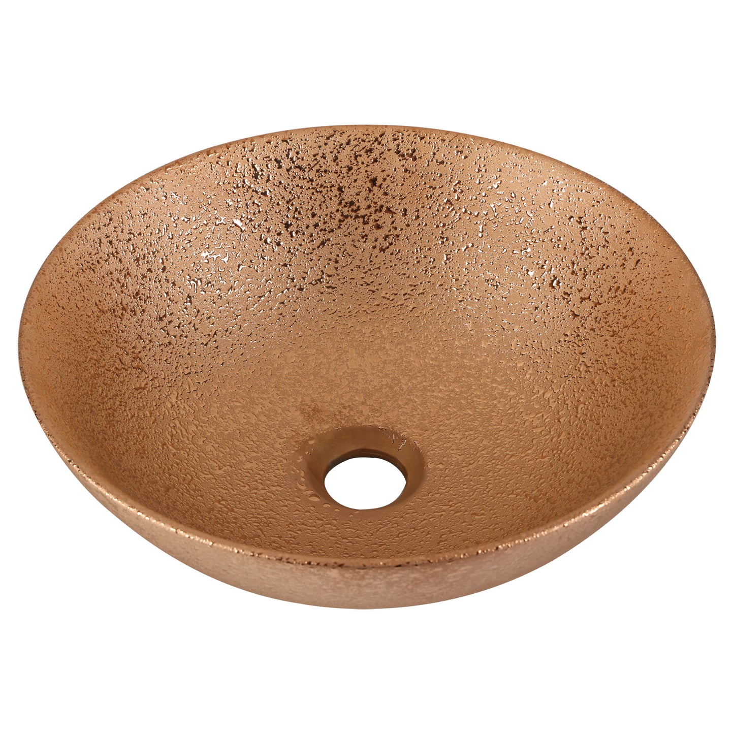 Opbouw waskom Differnz Bright rond 36cm keramiek koper