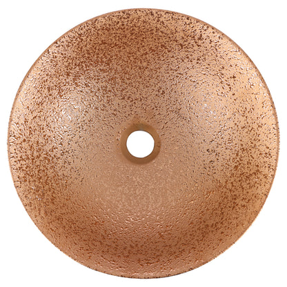 Opbouw waskom Differnz Bright rond 36cm keramiek koper