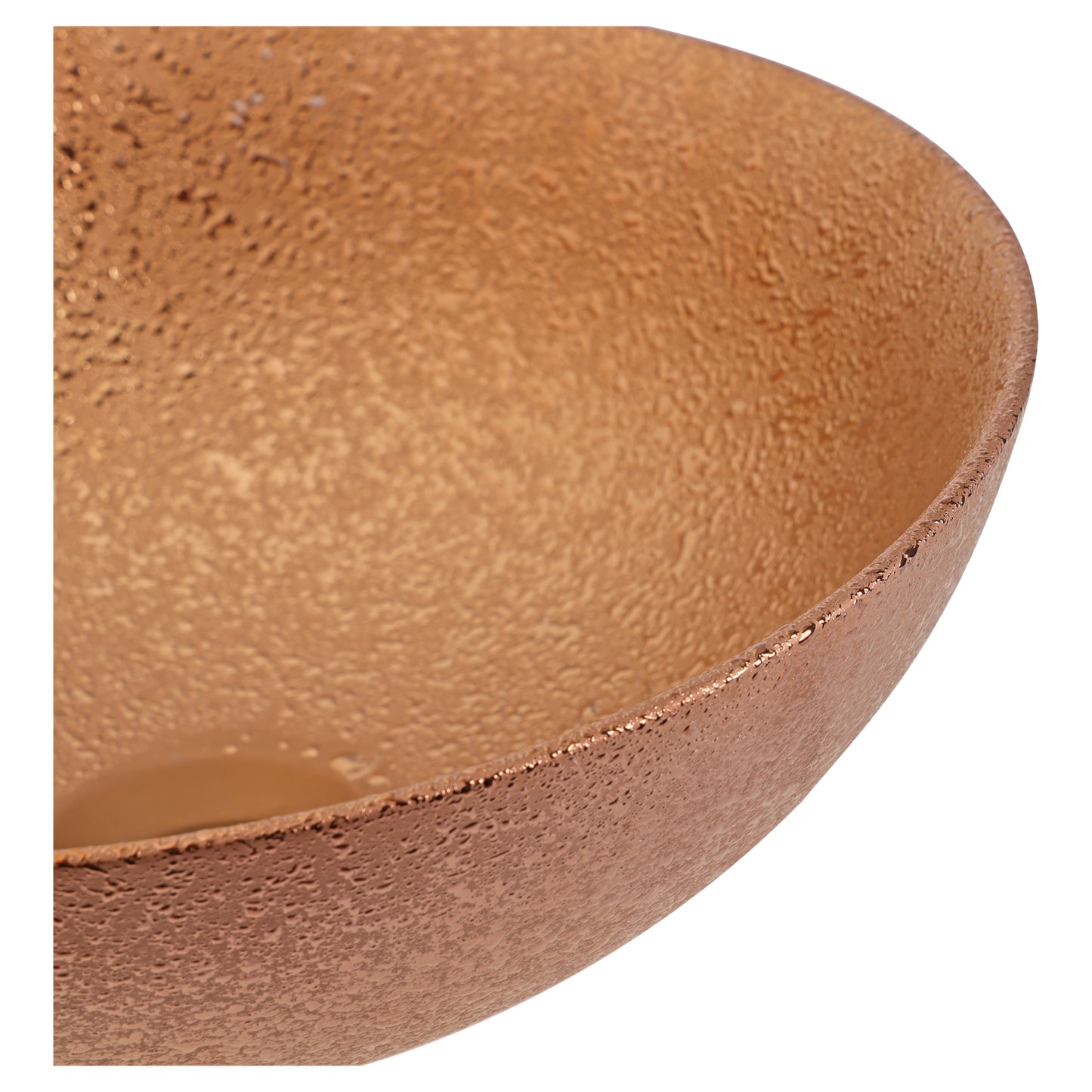 Opbouw waskom Differnz Bright rond 36cm keramiek koper