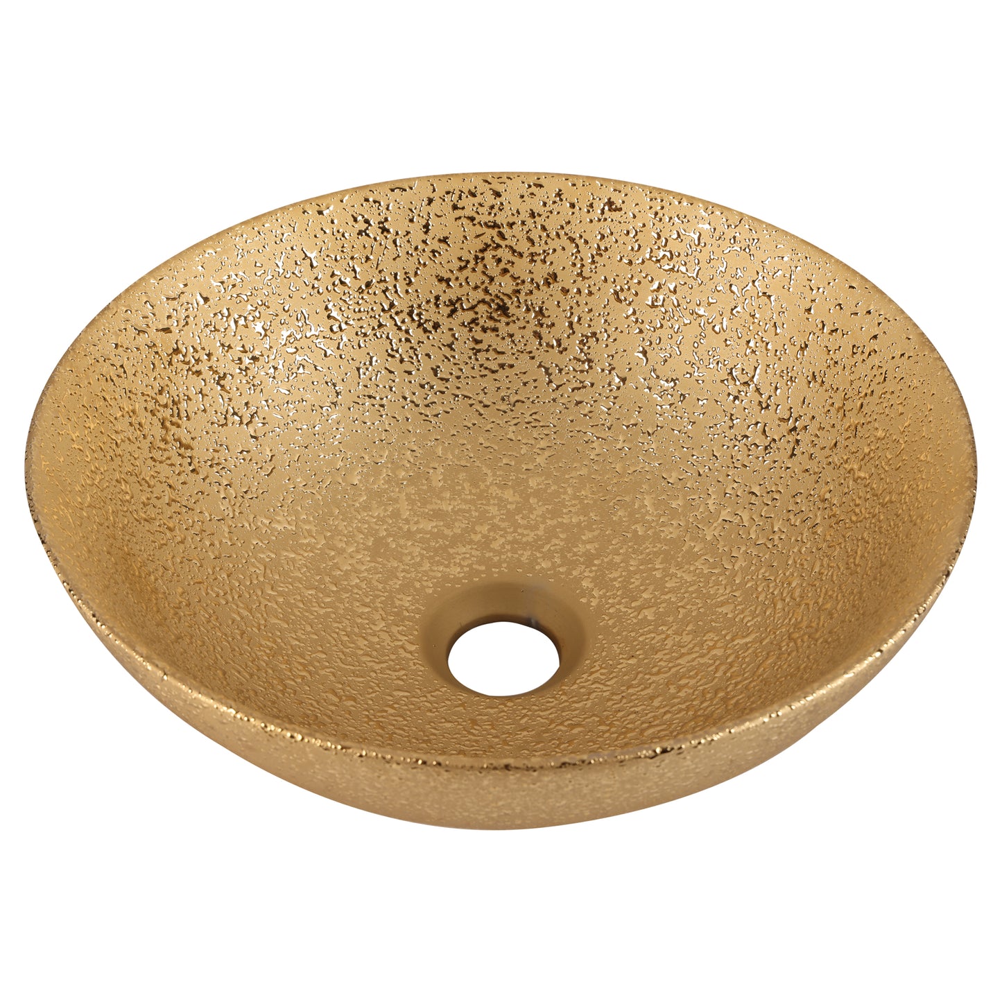 Opbouw waskom Differnz Bright rond 36cm keramiek goud