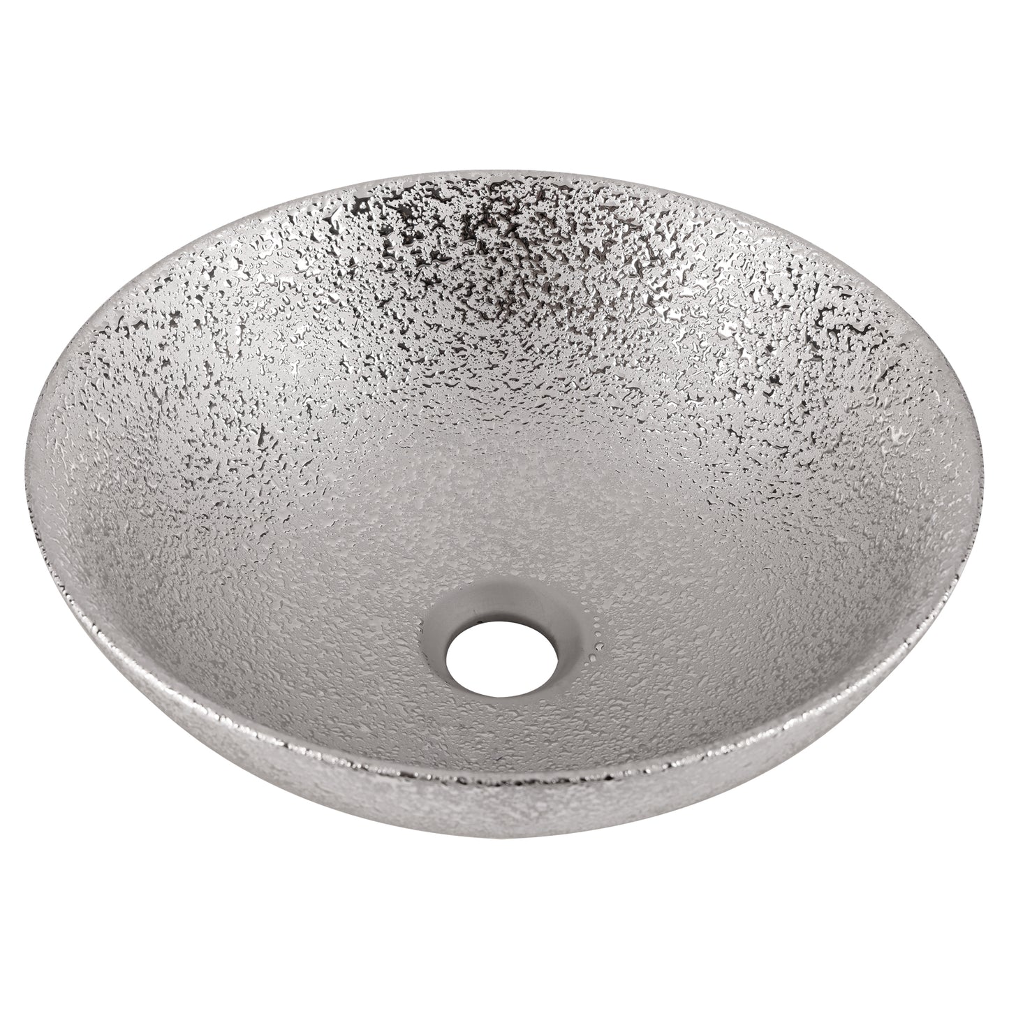 Opbouw waskom Differnz Bright rond 36cm keramiek zilver