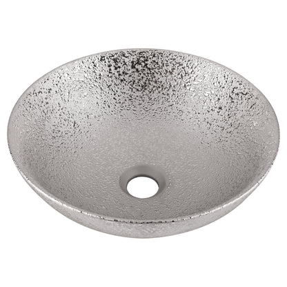 Opbouw waskom Differnz Bright rond 36cm keramiek zilver