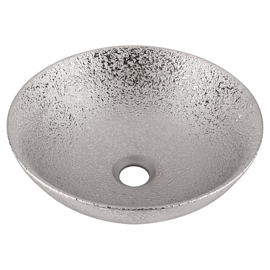 Opbouw waskom Differnz Bright rond 36cm keramiek zilver