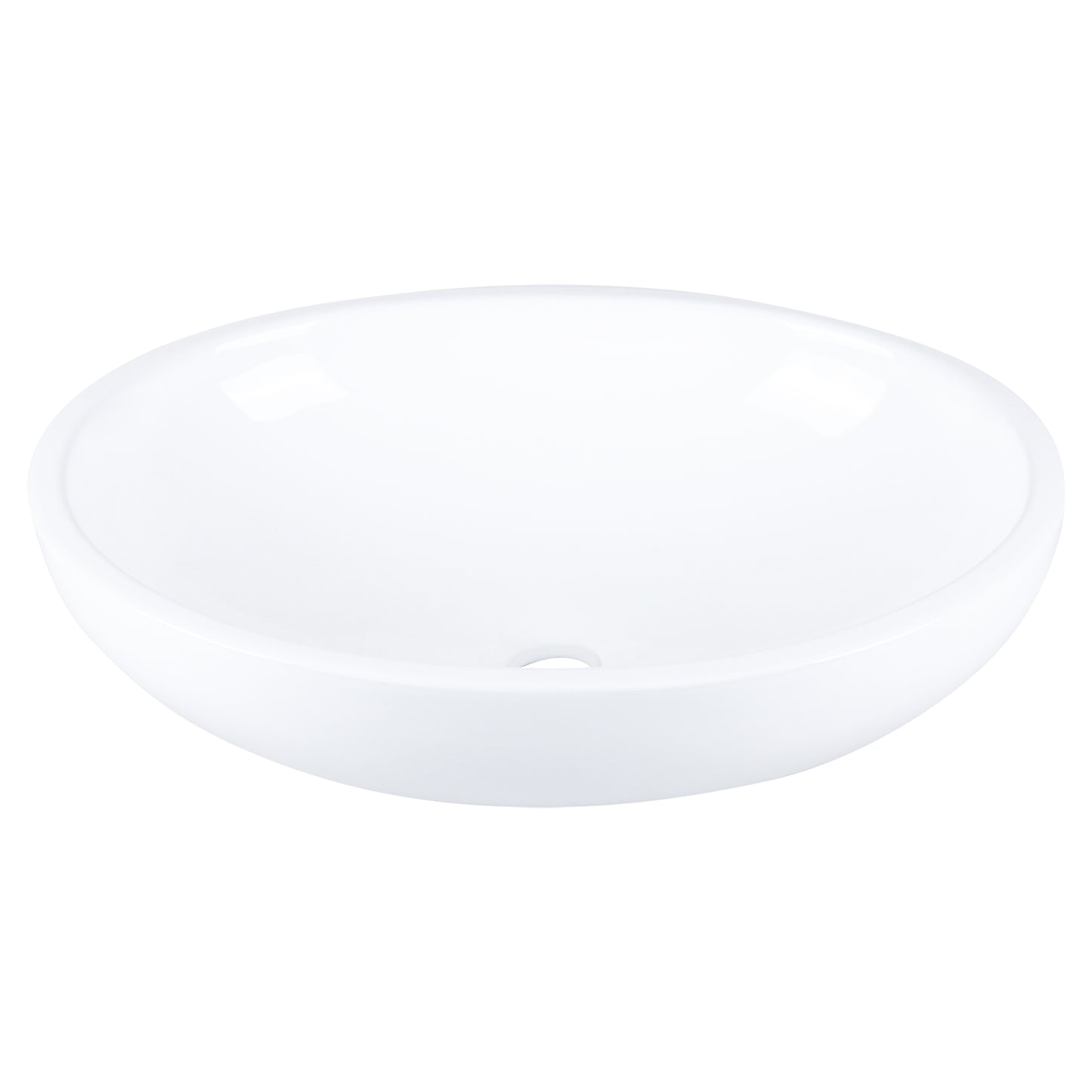 Opbouw waskom Differnz Diaz ovaal 50cm keramiek wit