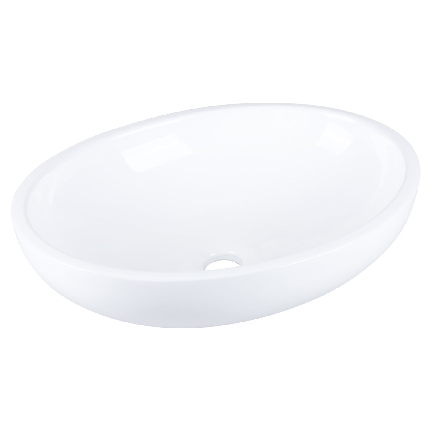 Opbouw waskom Differnz Diaz ovaal 50cm keramiek wit