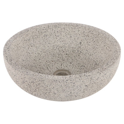 Opbouw waskom Differnz Bowl rond 40cm terrazzo grijs