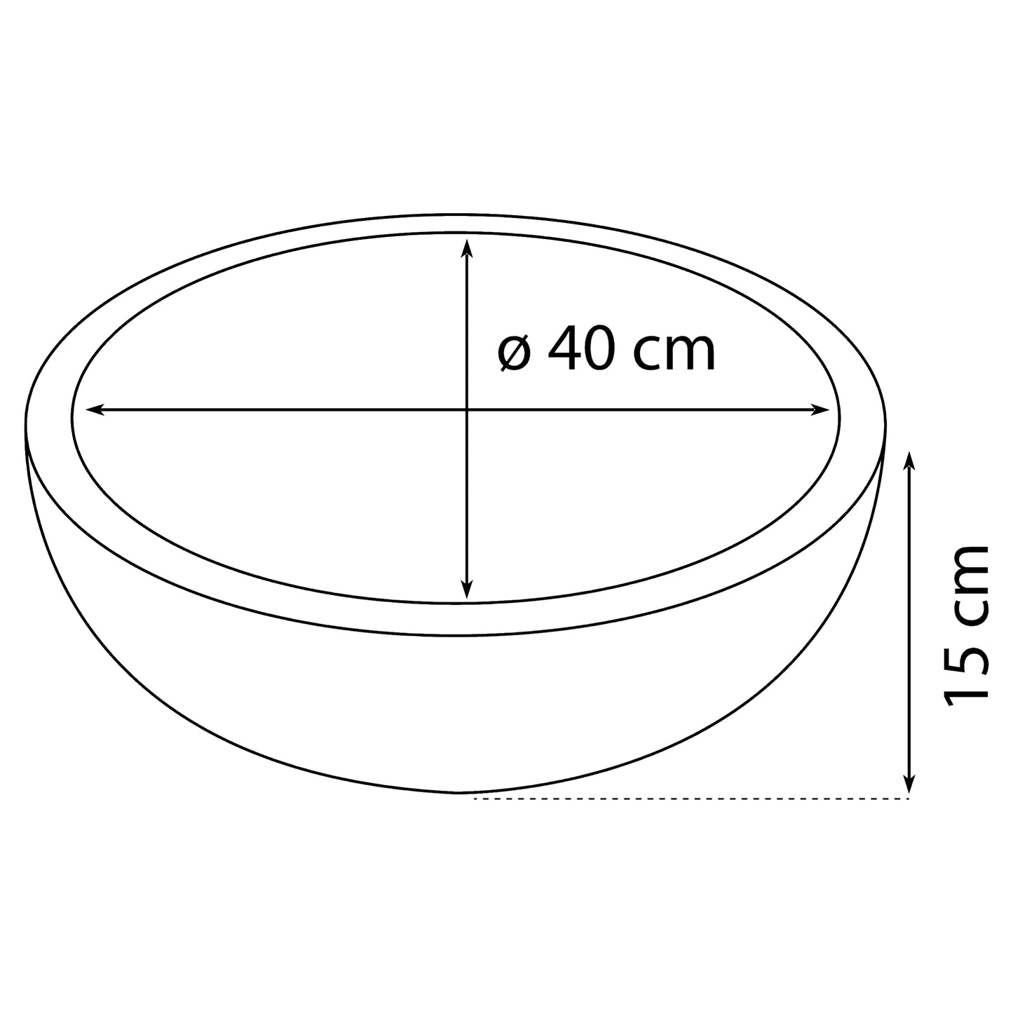 Opbouw waskom Differnz Bowl rond 40cm terrazzo bruin en beige