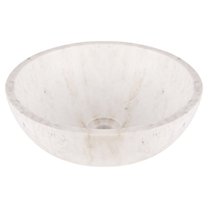 Opbouw waskom Differnz Bowl rond 40cm marmer wit