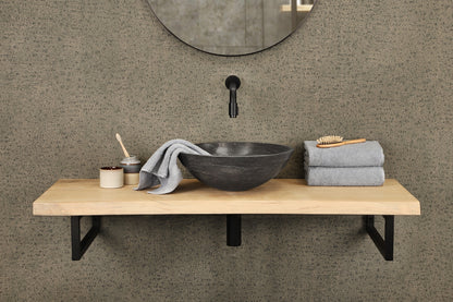 Opbouw waskom Differnz Bowl rond 40cm limestone antractiet