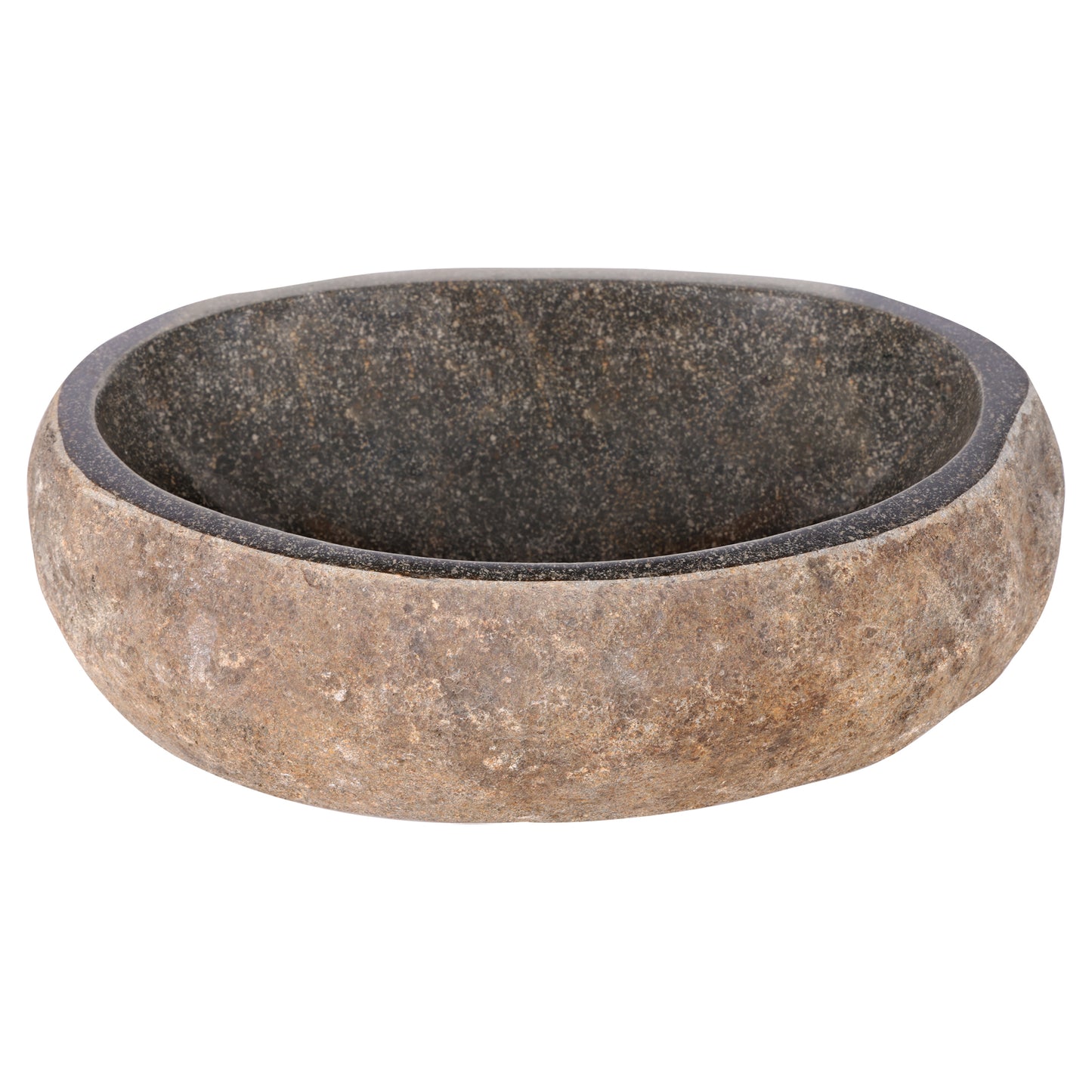 Opbouw waskom Differnz Lombok 36cm riverstone beige en grijs
