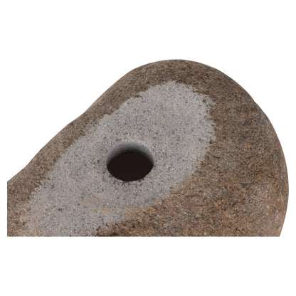 Opbouw waskom Differnz Lombok 36cm riverstone beige en grijs
