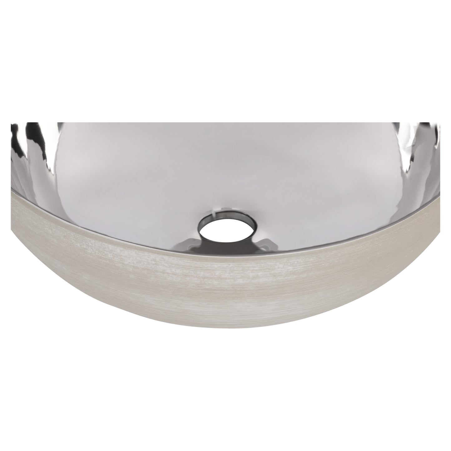 Opbouw waskom Differnz Shine rond 40cm keramiek grijs zilver