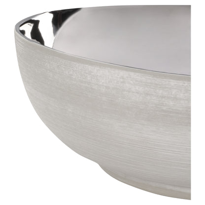 Opbouw waskom Differnz Shine rond 40cm keramiek grijs zilver