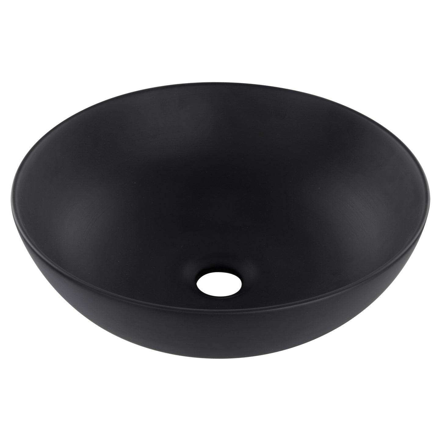 Opbouw waskom Differnz Slim rond 40cm keramiek mat zwart