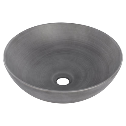 Opbouw waskom Differnz Slim rond 40cm keramiek donkergrijs