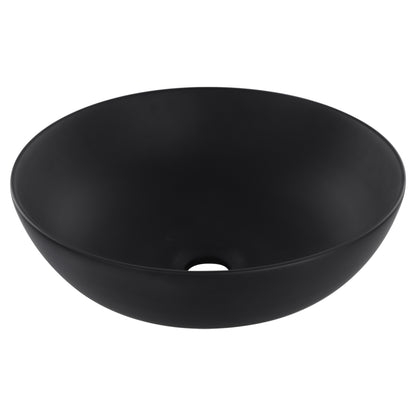 Opbouw waskom Differnz Slim rond 29cm keramiek mat zwart