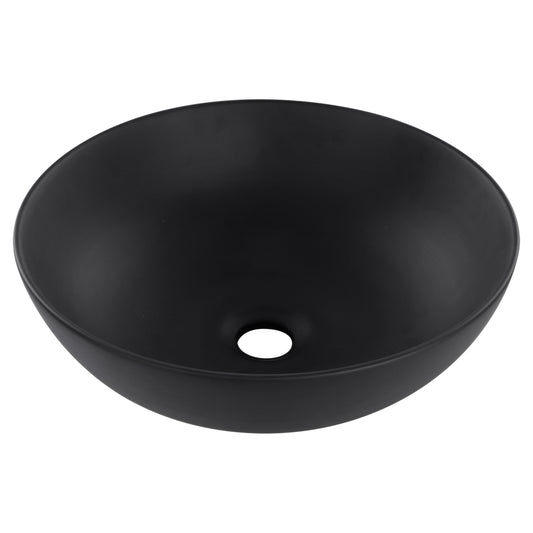 Opbouw waskom Differnz Slim rond 29cm keramiek mat zwart