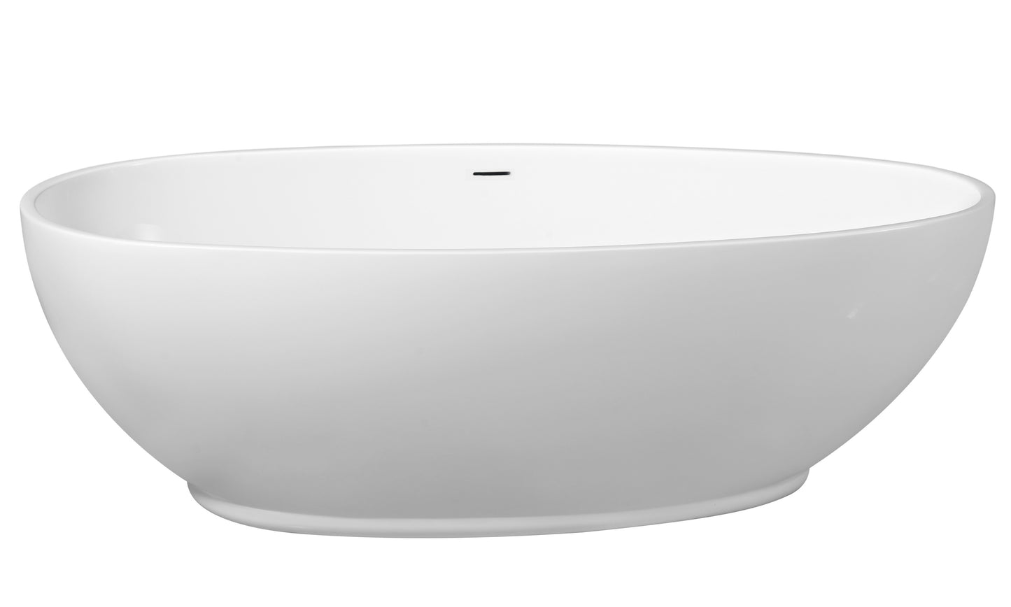 Vrijstaand ligbad Sanitado Elements Bomber 180x90cm glanzend wit