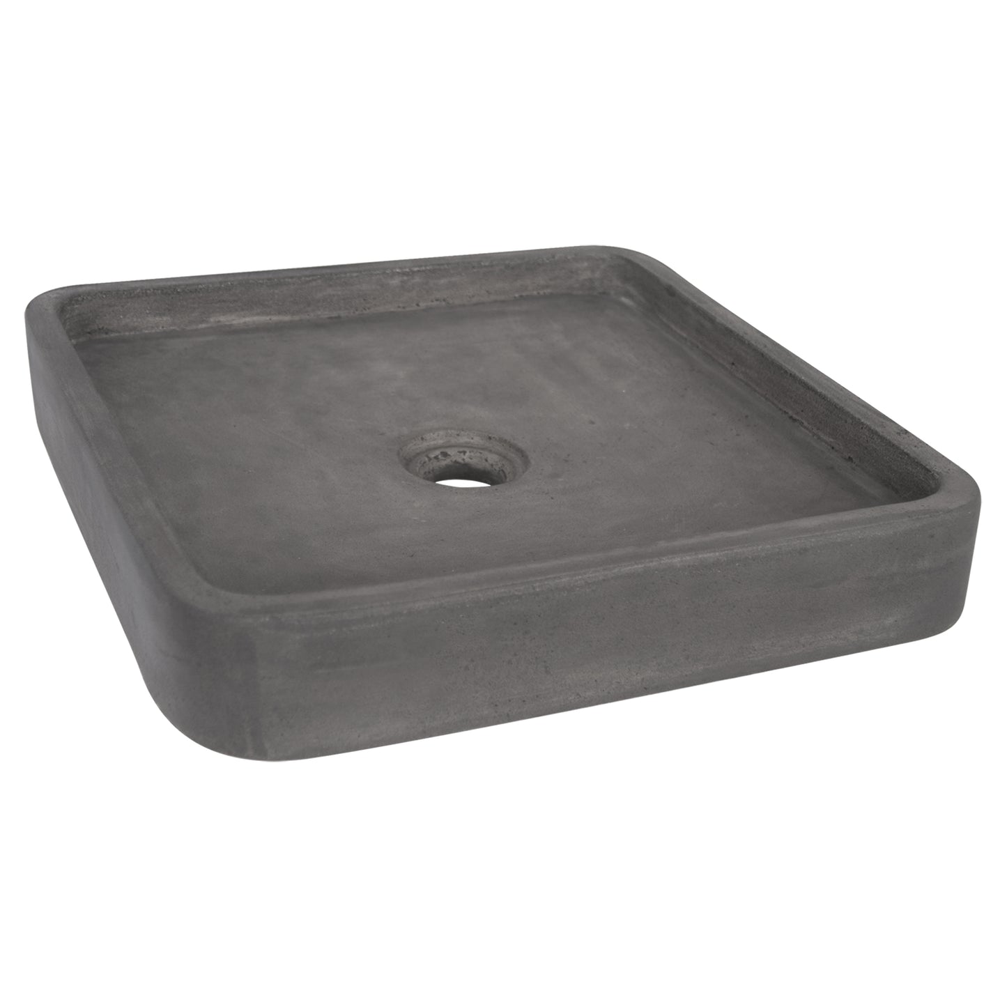 Opbouw waskom Differnz Jura vierkant 40cm beton donkergrijs