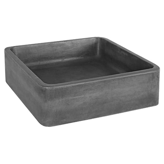 Opbouw waskom Differnz Marba vierkant 40cm beton donkergrijs