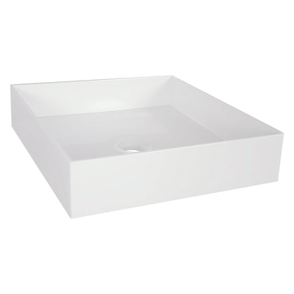 Opbouw waskom Differnz Jura vierkant 42cm polystone wit