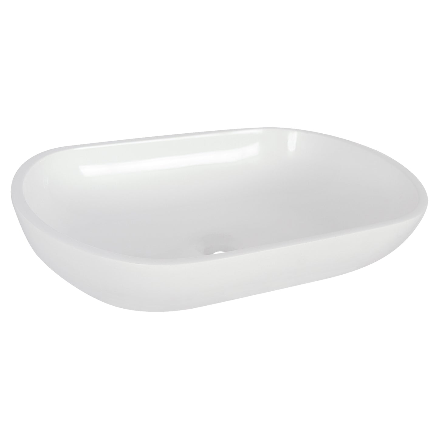 Opbouw waskom Differnz Ovalo 54cm polystone wit