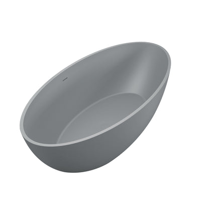 Vrijstaand ligbad Sanitado Elements Just New solid surface 180x85cm mat grijs