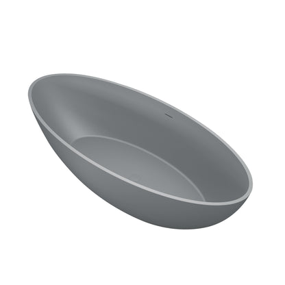 Vrijstaand ligbad Sanitado Elements Just New solid surface 180x85cm mat grijs
