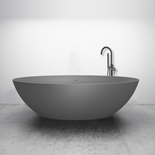 Vrijstaand ligbad Sanitado Elements Just New solid surface 180x85cm mat grijs