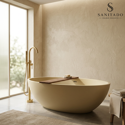 Vrijstaand ligbad Sanitado Elements Just New solid surface 180x85cm mat beige