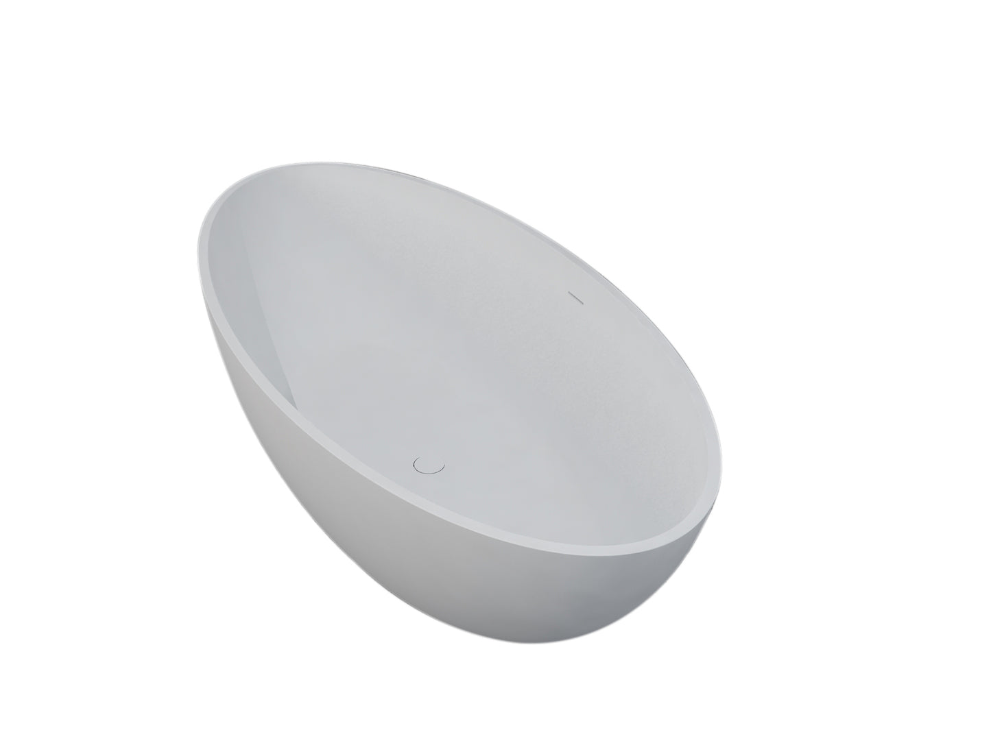 Vrijstaand ligbad Sanitado Elements Just New solid surface 180x85cm glanzend wit