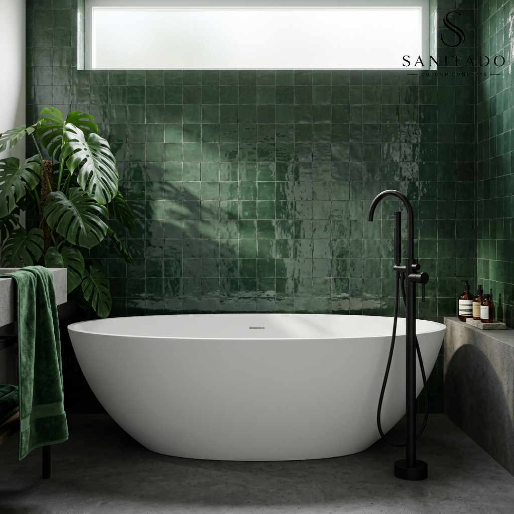 Vrijstaand ligbad Sanitado Elements Just New solid surface 180x85cm mat wit