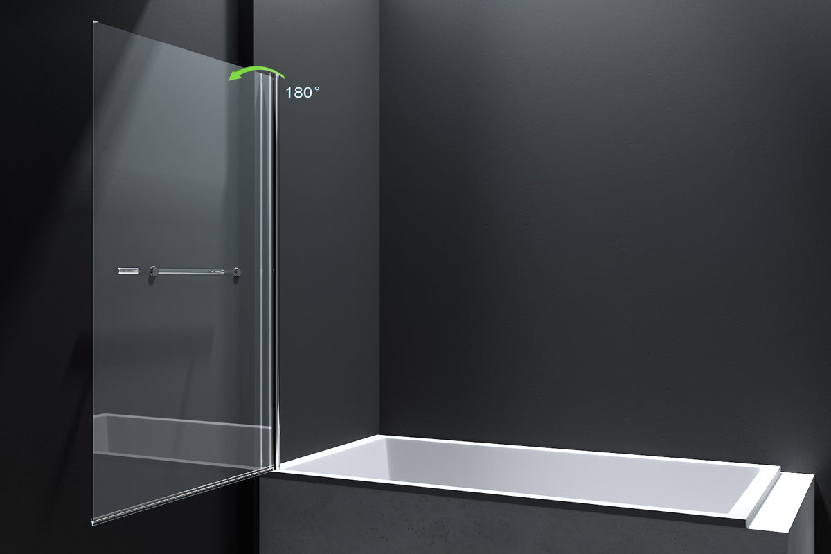 Sanitado Elements Badwand 80x140cm Draaibaar Met Handdoekhouder Chroom
