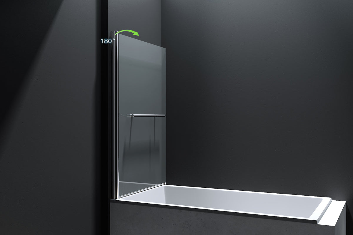 Sanitado Elements Badwand 80x140cm Draaibaar Met Handdoekhouder Chroom