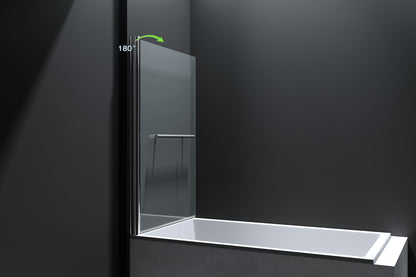 Sanitado Elements Badwand 80x140cm Draaibaar Met Handdoekhouder Chroom