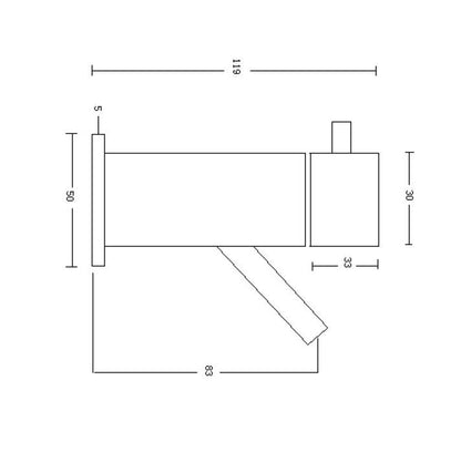 Wand toiletkraan Sanitado Industry in RVS