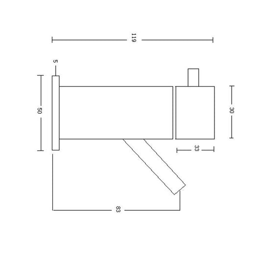 Wand toiletkraan Sanitado Industry in RVS