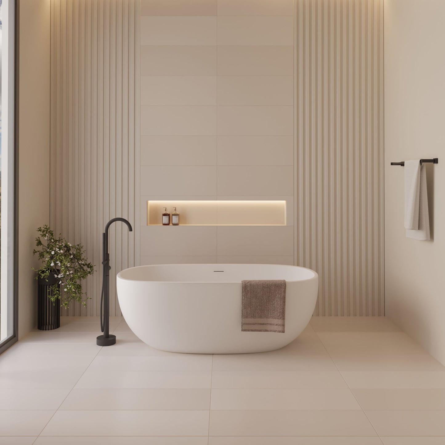 Vrijstaand ligbad Sanitado Elements Moderna 170x78cm glanzend wit