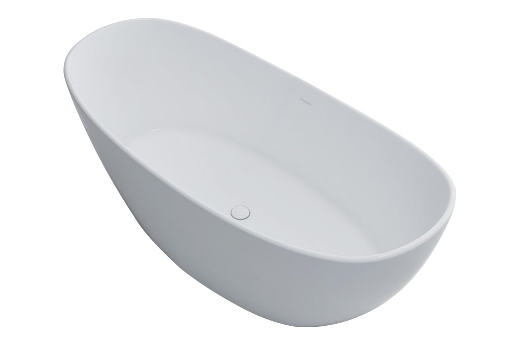 Vrijstaand ligbad Sanitado Elements Orto solid surface 180x85cm mat wit