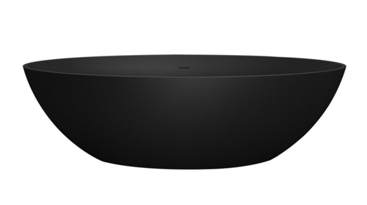 Vrijstaand ligbad Sanitado Elements Just New solid surface 180x85cm mat zwart