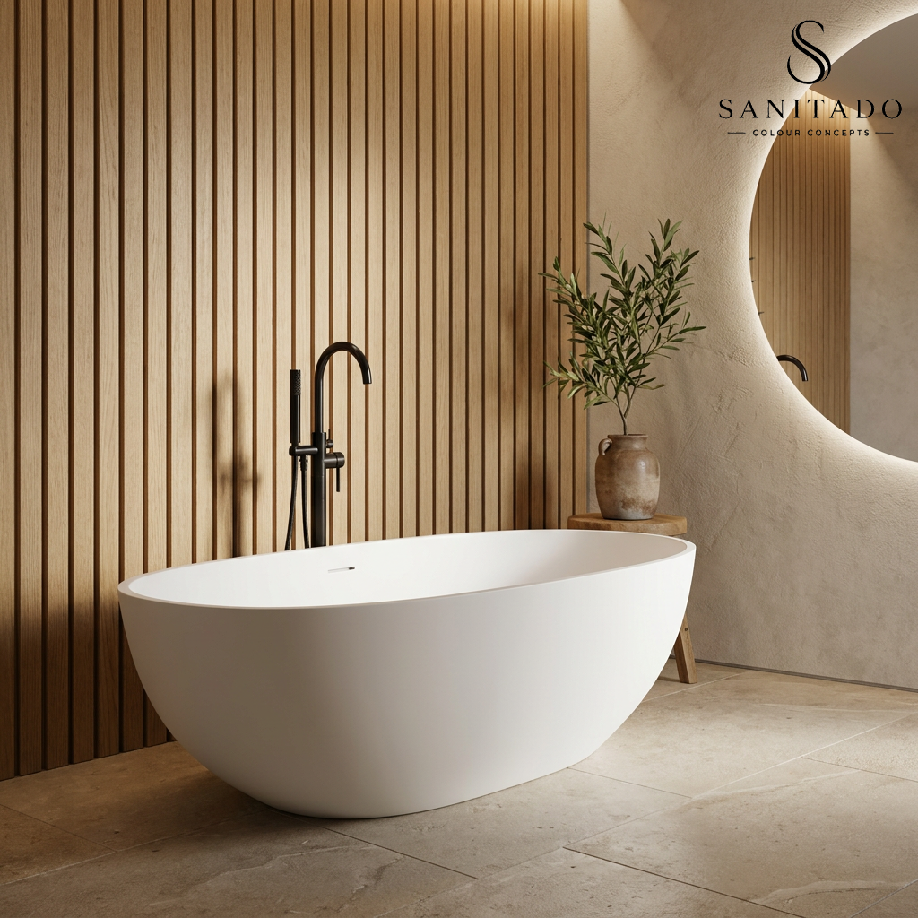 Vrijstaand ligbad Sanitado Elements Cruise 180x80cm mat wit