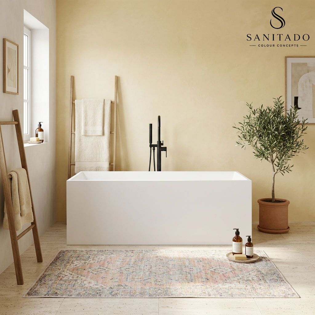 Vrijstaand ligbad Sanitado Industry Experience solid surface 170x72cm mat wit