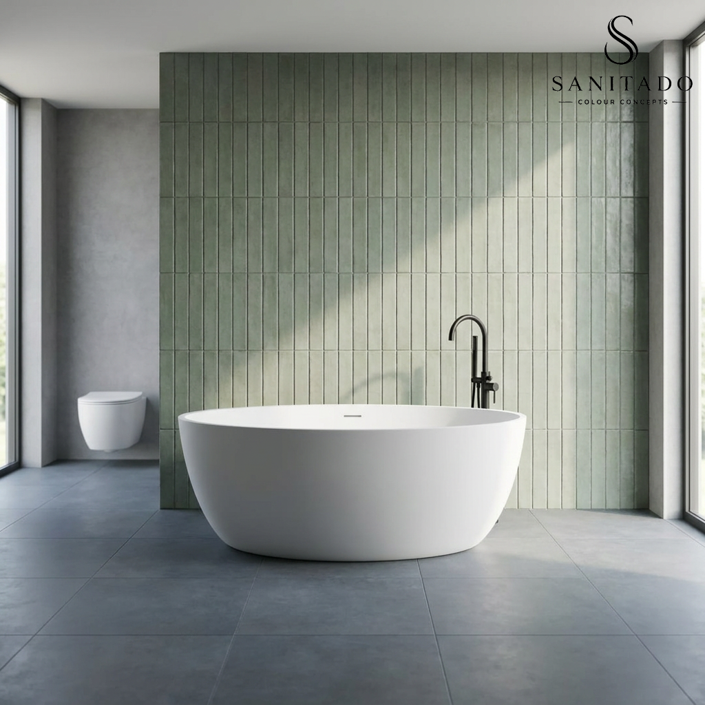 Vrijstaand ligbad Sanitado Elements Cirkel 153cm mat wit