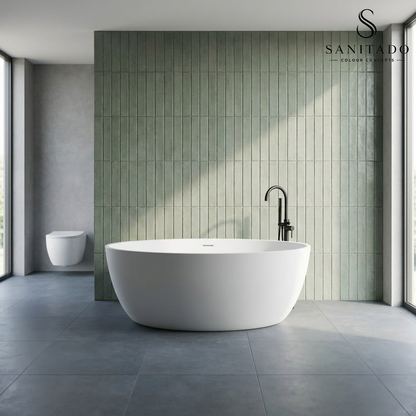 Vrijstaand ligbad Sanitado Elements Cirkel 153cm mat wit