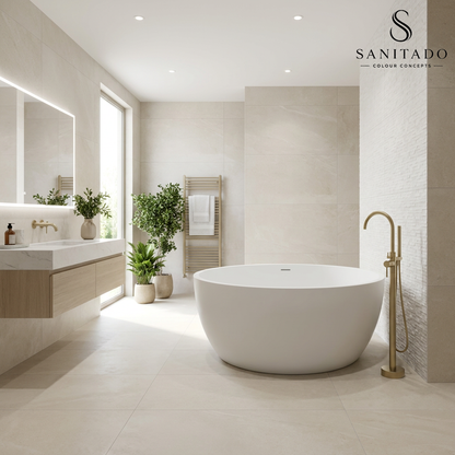 Vrijstaand ligbad Sanitado Elements Cirkel 153cm mat wit