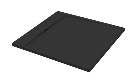Sanitado Elements Decent Douchebak Mat Zwart 90x90cm Solid Surface