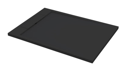 Sanitado Elements Decent Douchebak Mat Zwart 120x90cm Solid Surface