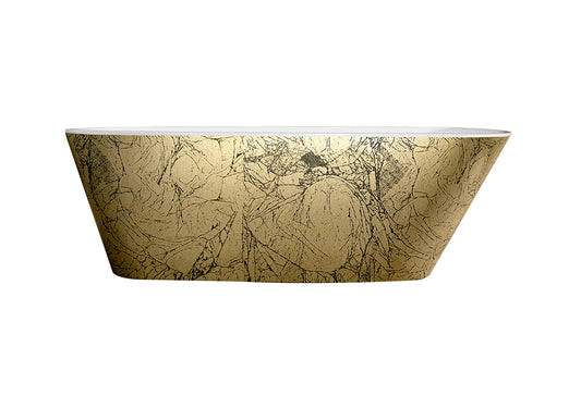 Vrijstaand ligbad Sanitado Industry Gold brush 172x75cm mat goud en wit